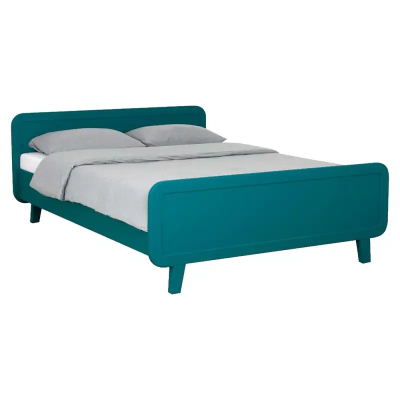 Laurette Kinderbett / Doppelbett "Le Lit Rond" 140 x 200 cm, Farbe: bleu canard Sichere Zahlung