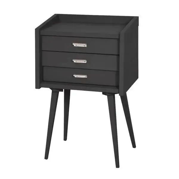 Knallerangebot Laurette Nachttisch Schränkchen Le Chevet des Secrets, Farbe: Charbon
