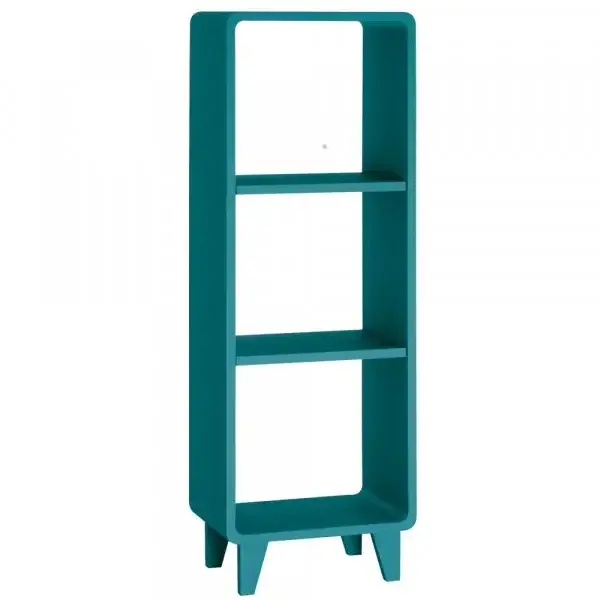 Laurette schmales Bücherregal Millefeuille, Farbe: bleu canard Letzte Chance