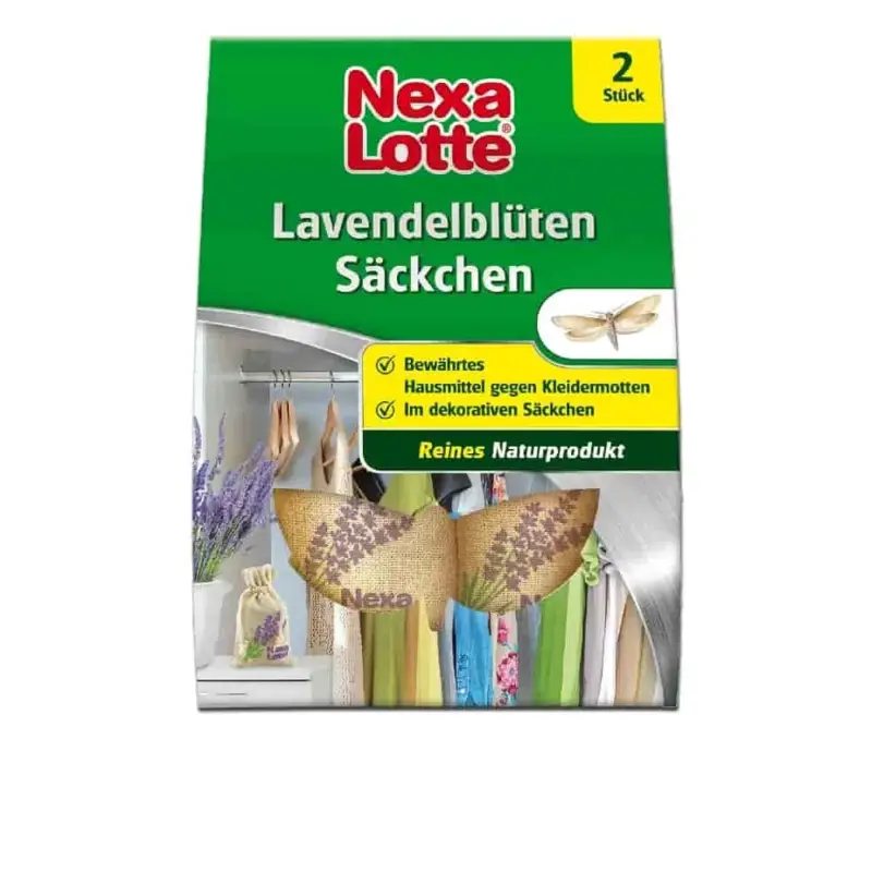 Lavendelsäckchen 2 Stk, gegen Motten, Duftsäckchen Kleiderschrank Must-Have