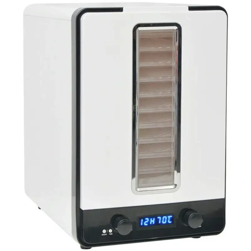 Lebensmitteltrockner mit 10 Tabletts 550 W weiß Top-Angebot