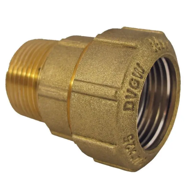 PE Rohr Verschraubung, Messing Kupplung 20mm, AG 20x1/2" Nur Für Kurze Zeit