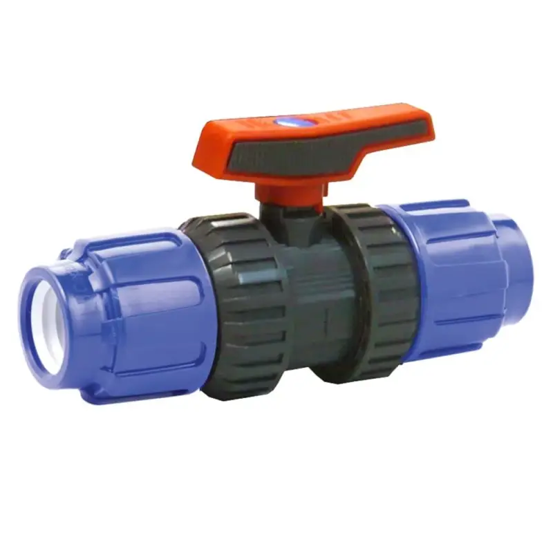Geprüft PE Rohr Verschraubung, PP Klemmverbinder, Kugelhahn 25mm, Trinkwasser