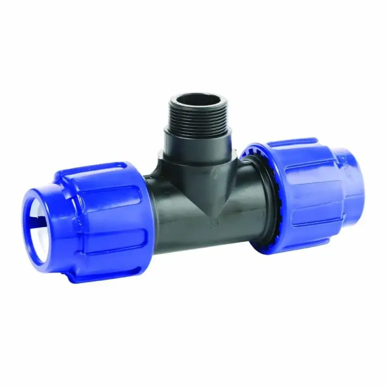 Sichere Zahlung PE Rohr Verschraubung, T-Stück 25mm, Klemmverbinder, Rohrverbinder