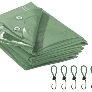 PE-Abdeckplane 3 x 4 m plus Gummispanner 6 Stk Knallerangebot