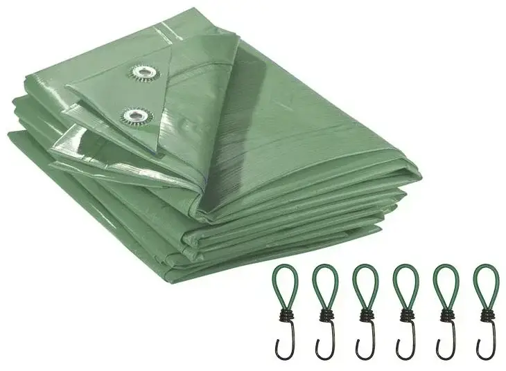 PE-Abdeckplane 3 x 4 m plus Gummispanner 6 Stk Knallerangebot