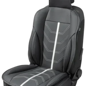 PKW Sitzauflage Kimi, Auto-Sitzaufleger im Rennsportdesign schwarz/silber Preisknaller