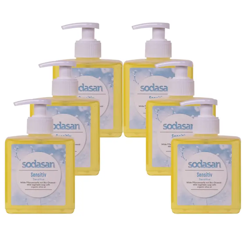 Saisonangebot SODASAN Flüssigseife Liquid Sensitive 6 x 300 ml Pflanzenseife