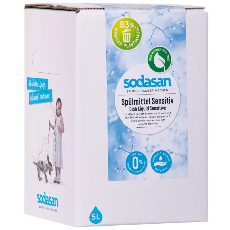 Neu Im Sortiment SODASAN Spülmittel Sensitive 5 Liter Bag in Box