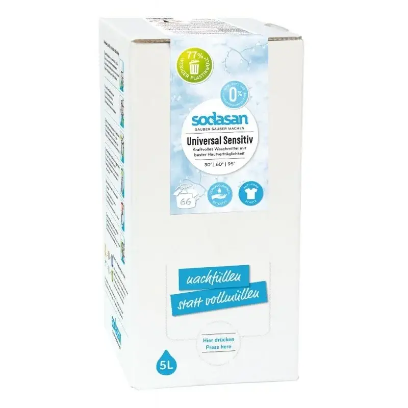 SODASAN Universal Waschmittel sensitive 5 Liter Bag in Box Markenprodukt