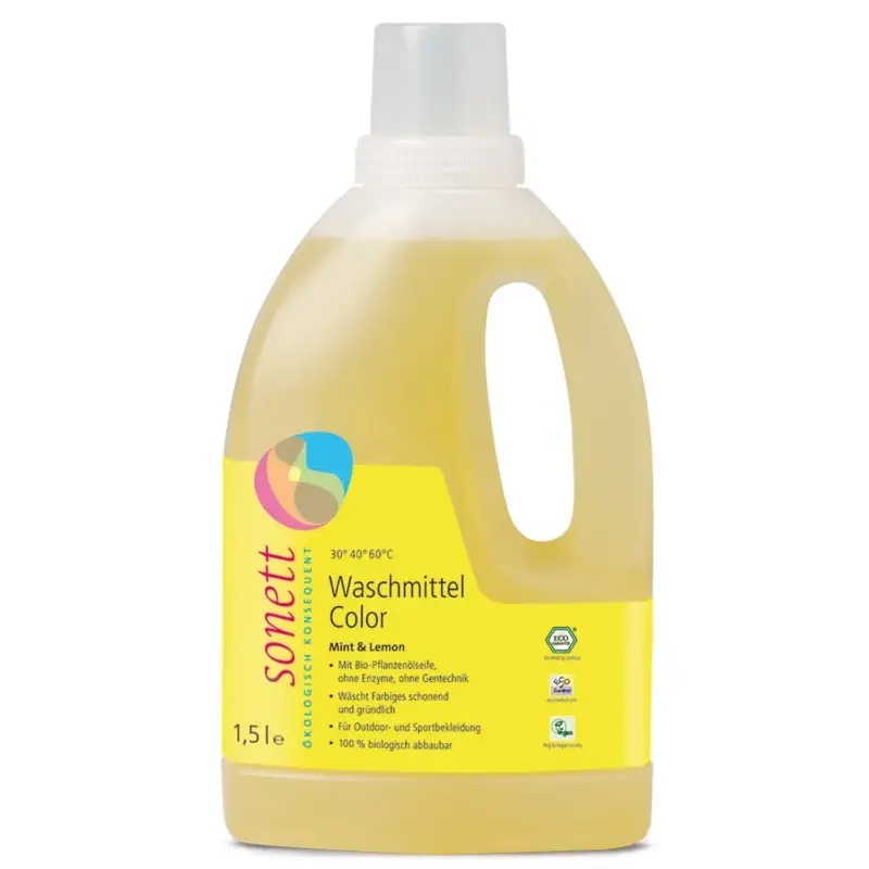 Preisknaller SONETT Waschmittel color Mint & Lemon flüssig 1,5 Liter