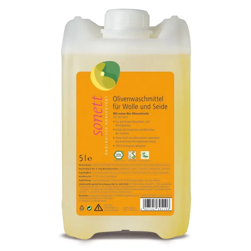 Nur Für Kurze Zeit SONETT Waschmittel flüssig Olive 5 Liter WOLLE & SEIDE