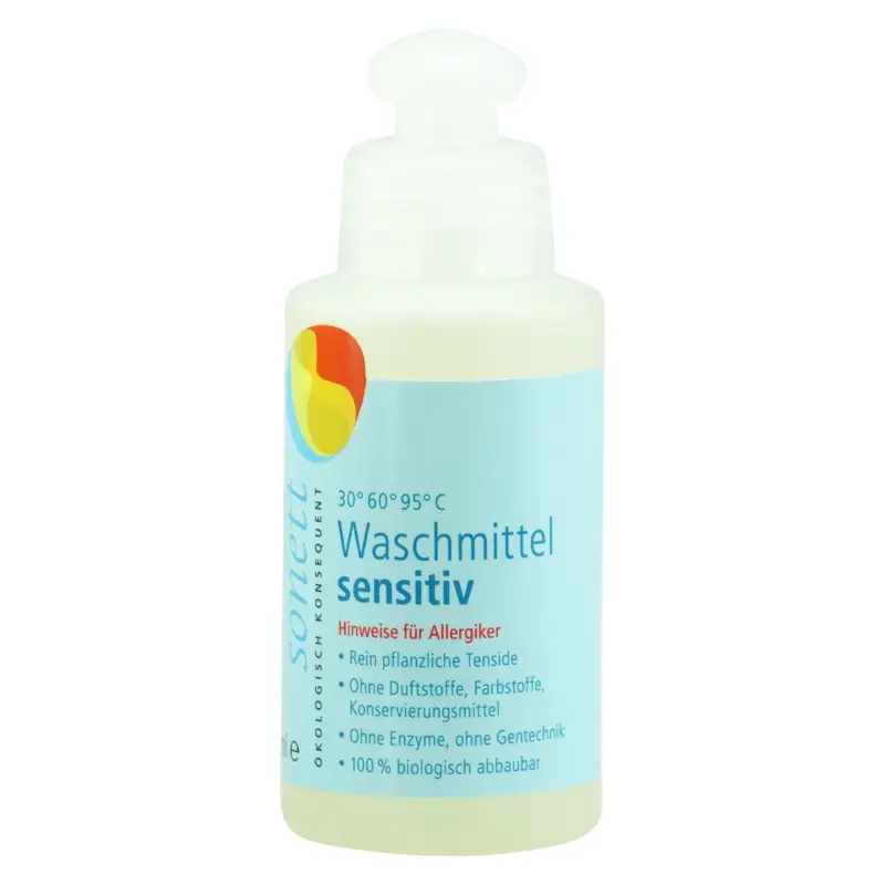 Ausverkauf SONETT Waschmittel flüssig sensitiv 120 ml Probiergröße