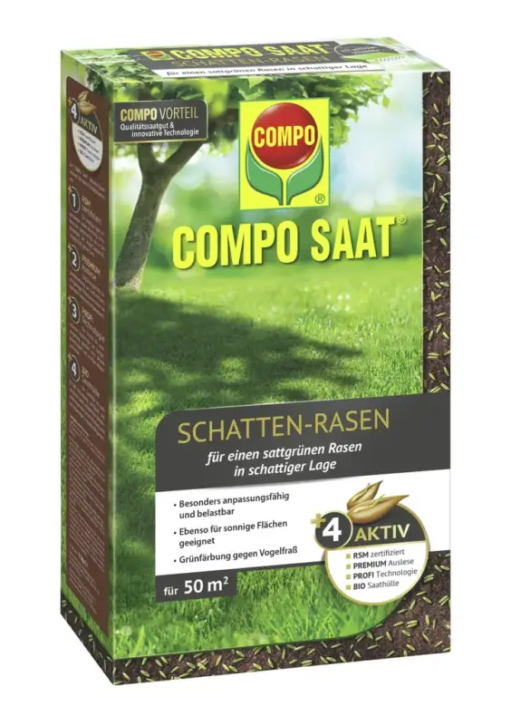 Saat Schattenrasen - 1000 g, für 50 m² Garantierte Lieferung