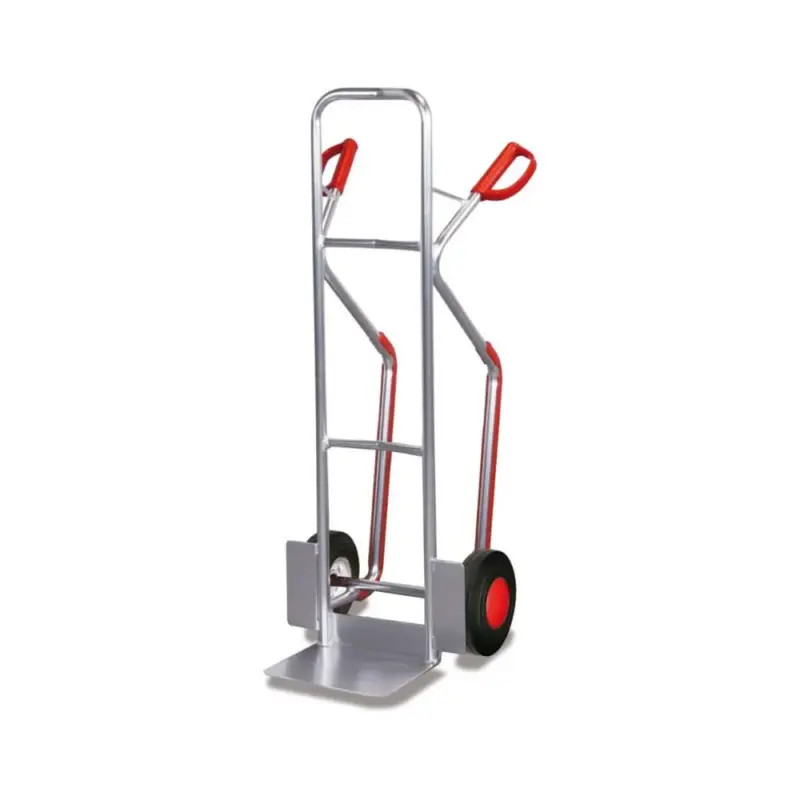 Sackkarre, Alu Sackkarre 200 kg, Vollgummi, Gleitkufen Markenware