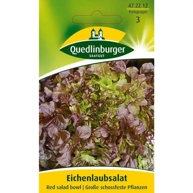 Sale Salatsamen, Eichenlaubsalat, Pflücksalat rot