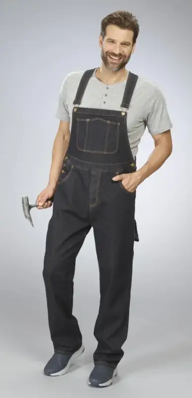 Must-Have Stretchlatzjeans, Farbe schwarz, Gr.48