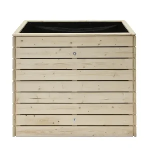 Westmann Hochbeet Asket M, 110×70×90 cm, Natur – Fichtenholz, rückenschonend Echt