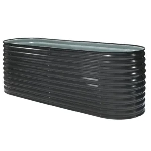 Westmann Hochbeet Grow Faster, 240×80×82 cm, Anthrazit – Metall aus verzinktem Wellblech Top-Preis