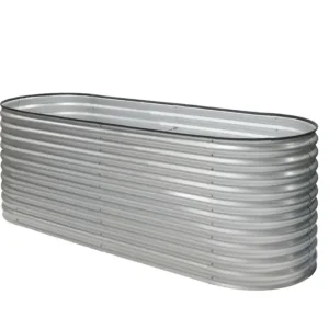 Westmann Hochbeet Grow Faster, 240×80×82 cm, Silber – Metall aus verzinktem Wellblech Kracherpreis