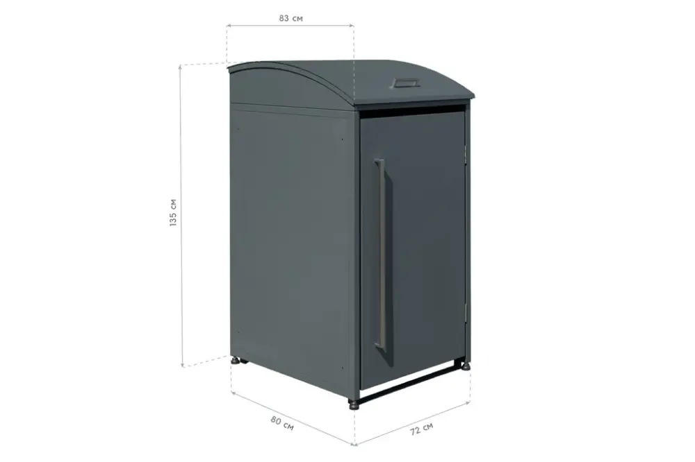 Beliebt Westmann Mülltonnenbox Moderna 1er anthrazit (1× 240 L)