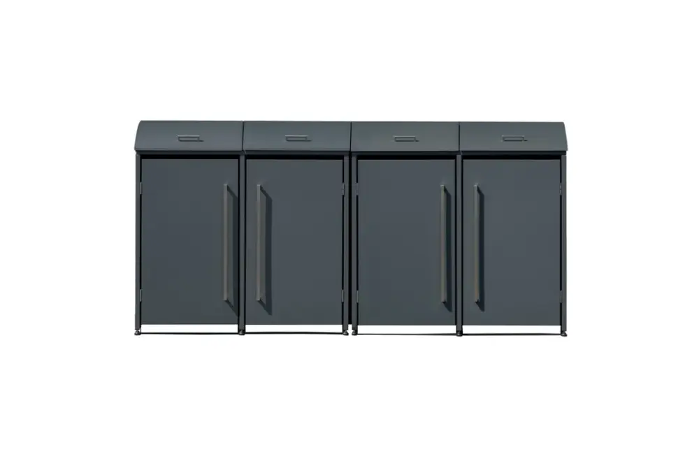 Super-Preis Westmann Mülltonnenbox Moderna 4er anthrazit (4× 240 L)