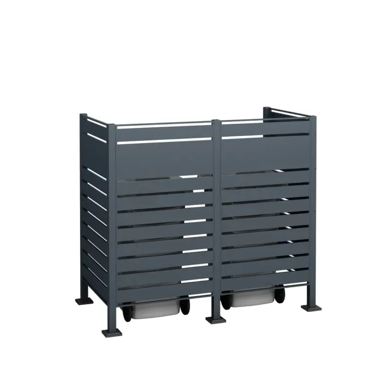 Sonderangebot Westmann Mülltonnenverkleidung Planum 2er 150 cm anthrazit (2× 240 L)