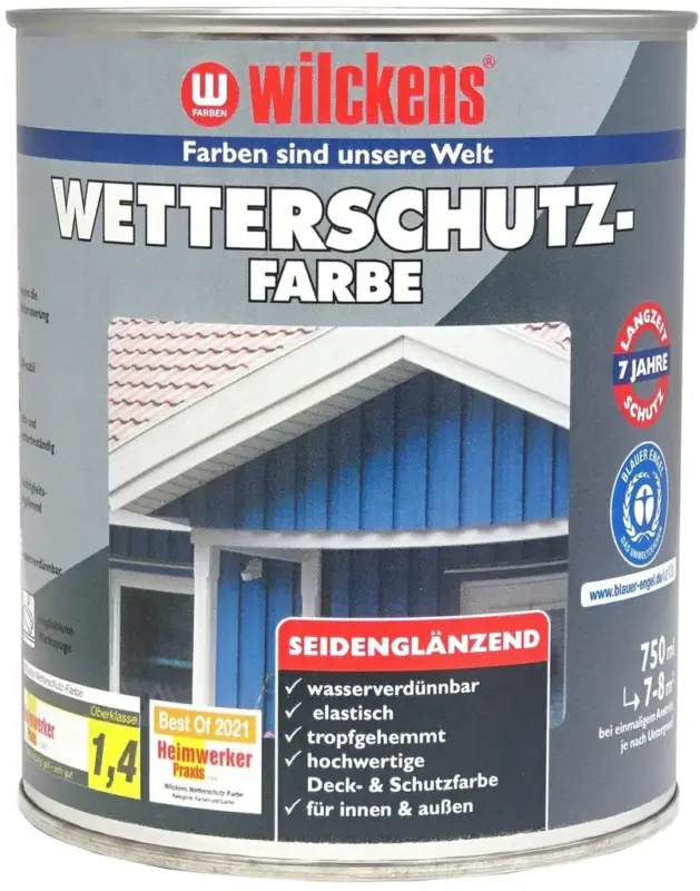 Neu Im Sortiment Wetterschutzfarbe RAL 7001, silbergrau, 750 ml