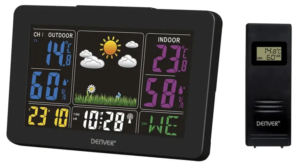 Abverkauf Wetterstation mit Farbdisplay und Funkuhr