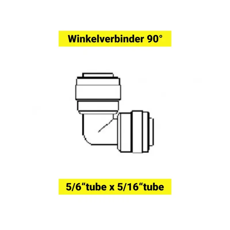 Winkelverbinder, Schlauchverbinder 90° - 5/16"tube x 5/16"tube Nur Für Kurze Zeit