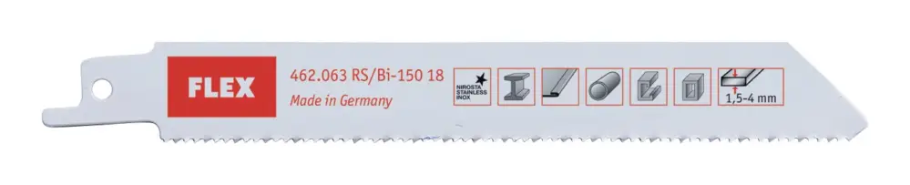 Flex Säbelsägeblätter für Metall und Blech 18 Zähne pro Zoll 150 mm Neu Im Sortiment