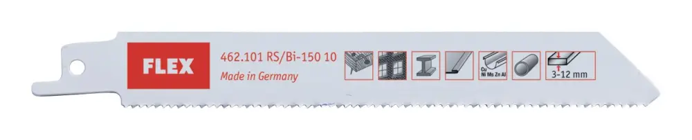 Flex Säbelsägeblätter für Metall, Holz, Kunststoffe 10 Zähne pro Zoll 150 mm Markenware