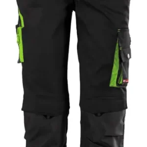 Fortis Kids Bundhose twenty-four, schwarz/limegreen, Größe 134-140 Knallerangebot