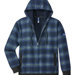 Scheibler Thermojacke Curris blau/grau-kariert Größe S Rabatt