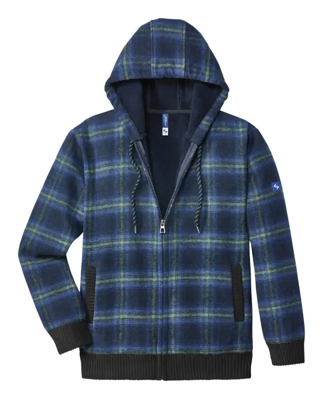Nur Heute Scheibler Thermojacke Curris blau/grau-kariert Größe XL