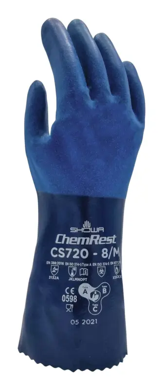 Showa Chemikalienschutzhandschuh CS720 Größe L(Verpackungseinheit: 10Paar) Preiswert