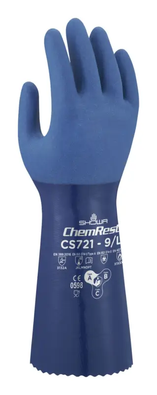 Showa Chemikalienschutzhandschuh CS721 Größe XL(Verpackungseinheit: 10Paar) Beliebt