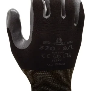 Expressversand Showa Montagehandschuh 370, schwarz Größe L(Verpackungseinheit: 10Paar)