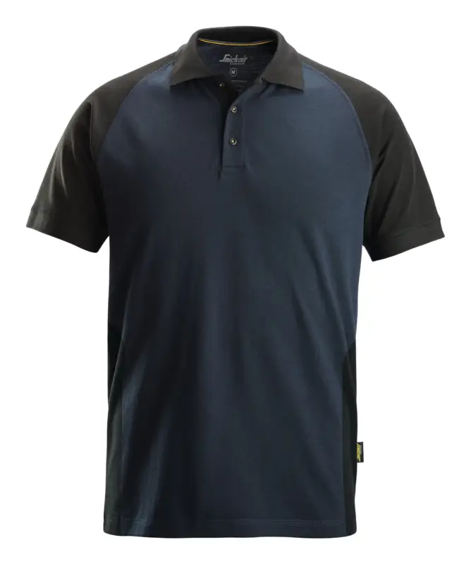 Snickers Workwear Poloshirt 2750, 2-Farben, L, marineblau-schwarz Zertifiziert