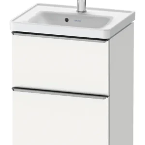 Duravit D-Neo Waschtischunterschrank mit 2 Auszügen Griff Edelstahl Gebürstet 484 x 625 x 372 mm - Weiß Matt Sofort Bestellen