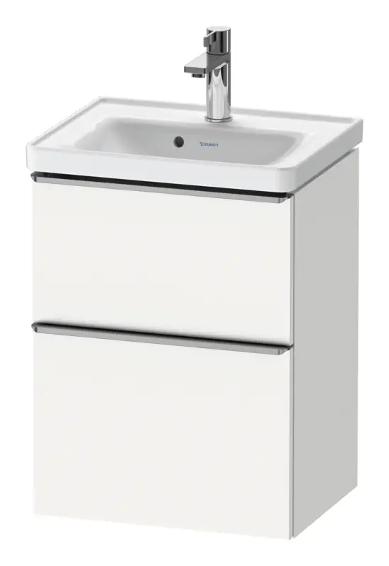 Duravit D-Neo Waschtischunterschrank mit 2 Auszügen Griff Edelstahl Gebürstet 484 x 625 x 372 mm - Weiß Matt Sofort Bestellen