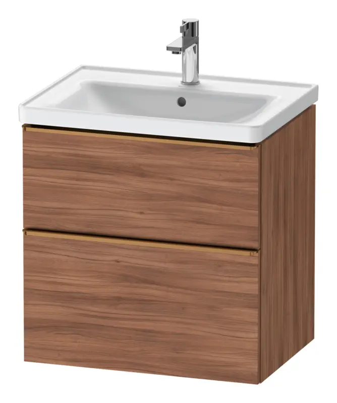 Duravit D-Neo Waschtischunterschrank mit 2 Auszügen Griff Bronze Gebürstet 634 x 625 x 452 mm - Nussbaum Natur Matt Angebot