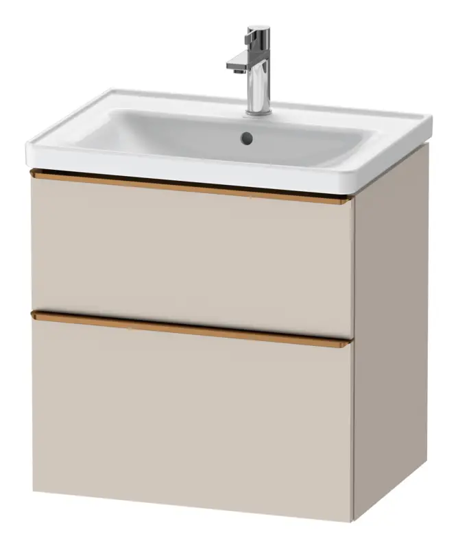 Sonderangebot Duravit D-Neo Waschtischunterschrank mit 2 Auszügen Griff Bronze Gebürstet 634 x 625 x 452 mm - Taupe Matt
