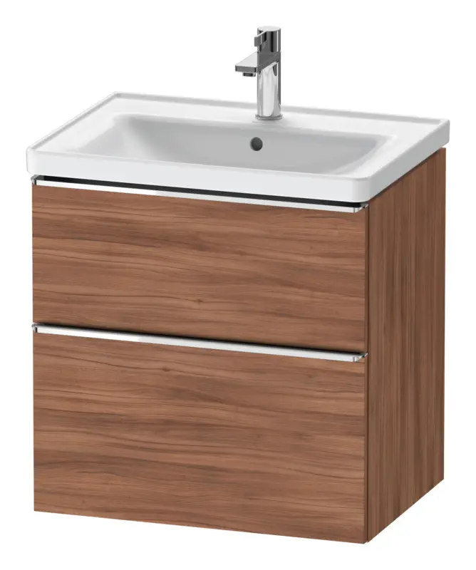 Preisreduziert Duravit D-Neo Waschtischunterschrank mit 2 Auszügen Griff Chrom Hochglanz 634 x 625 x 452 mm - Nussbaum Natur Matt