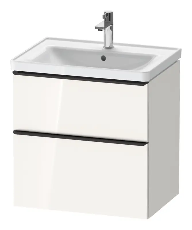 Duravit D-Neo Waschtischunterschrank mit 2 Auszügen Griff Diamantschwarz Matt 634 x 625 x 452 mm - Weiß Hochglanz Direkt Vom Hersteller