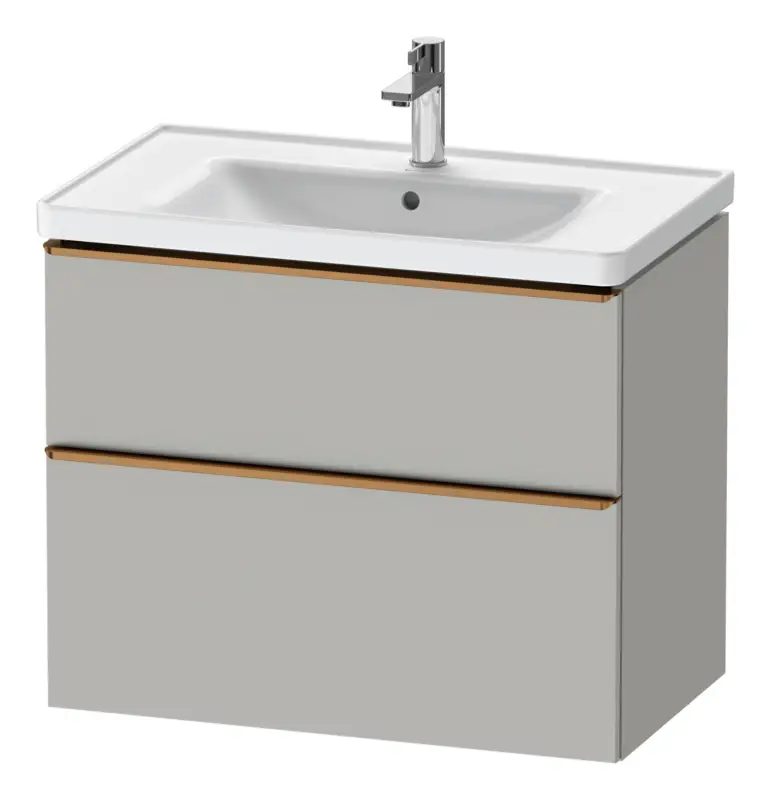 Saisonangebot Duravit D-Neo Waschtischunterschrank für 236780 mit 2 Auszügen Griff Bronze Gebürstet 784 x 625 x 452 mm - Betongrau Matt