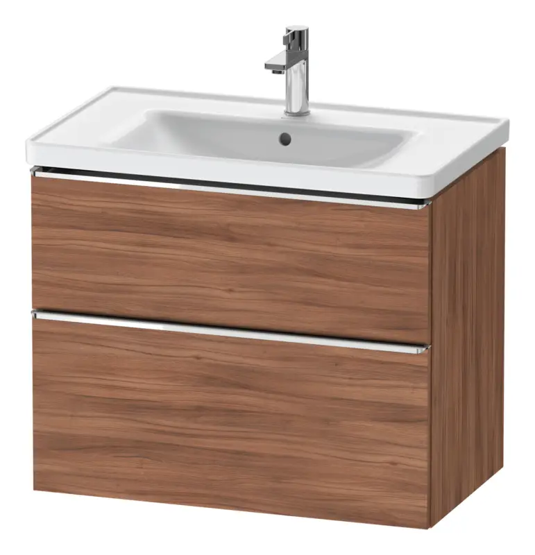 Duravit D-Neo Waschtischunterschrank für 236780 mit 2 Auszügen Griff Chrom Hochglanz 784 x 625 x 452 mm - Nussbaum Natur Matt Abverkauf