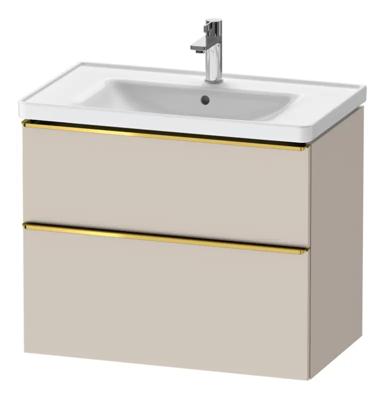 Duravit D-Neo Waschtischunterschrank für 236780 mit 2 Auszügen Griff Gold Poliert 784 x 625 x 452 mm - Taupe Matt Sichere Zahlung