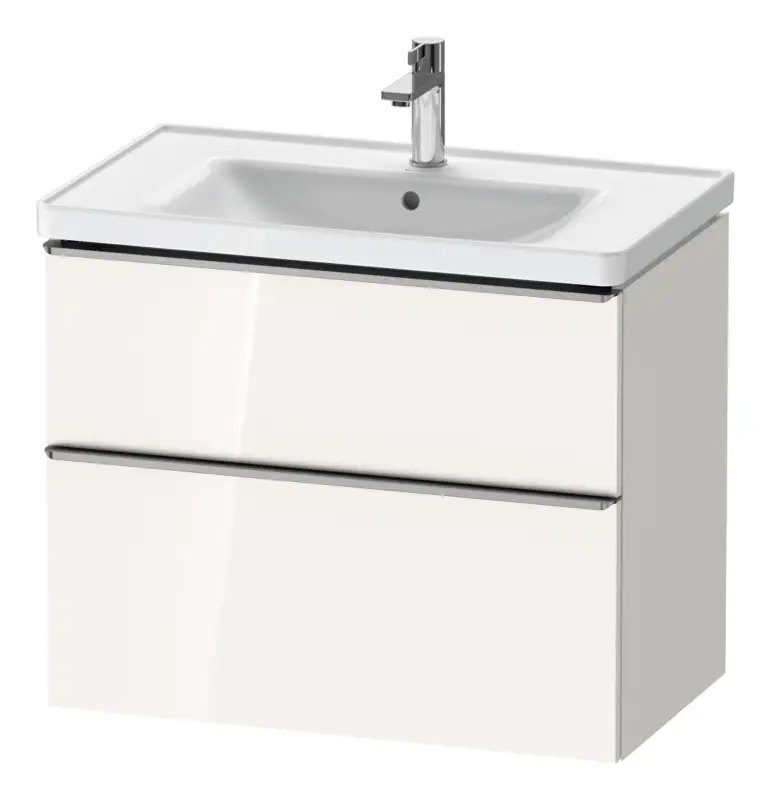 Garantierte Lieferung Duravit D-Neo Waschtischunterschrank für 236780 mit 2 Auszügen Griff Edelstahl Gebürstet 784 x 625 x 452 mm - Weiß Hochglanz
