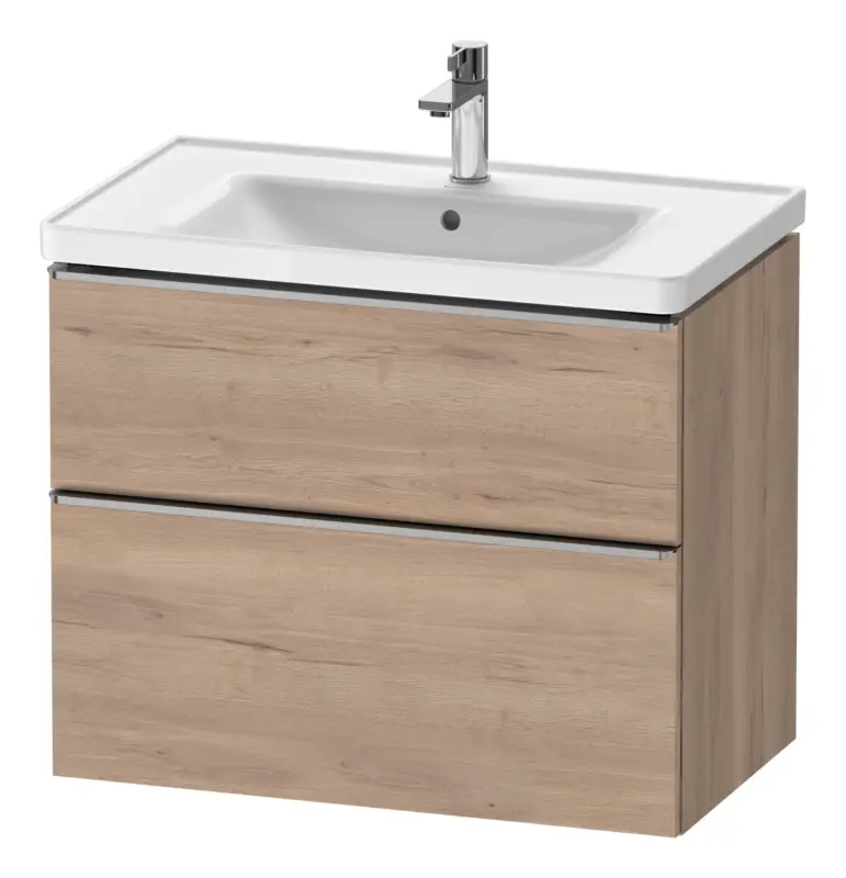 Geprüft Duravit D-Neo Waschtischunterschrank für 236780 mit 2 Auszügen Griff Edelstahl Gebürstet 784 x 625 x 452 mm - Eiche Marmoriert Matt